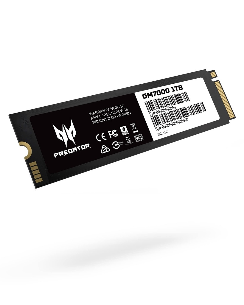 SSD PREDATOR ACER GM7 1TB M.2 PCIE4.0 BL.9BWWR.118 11M DE GARANTIA