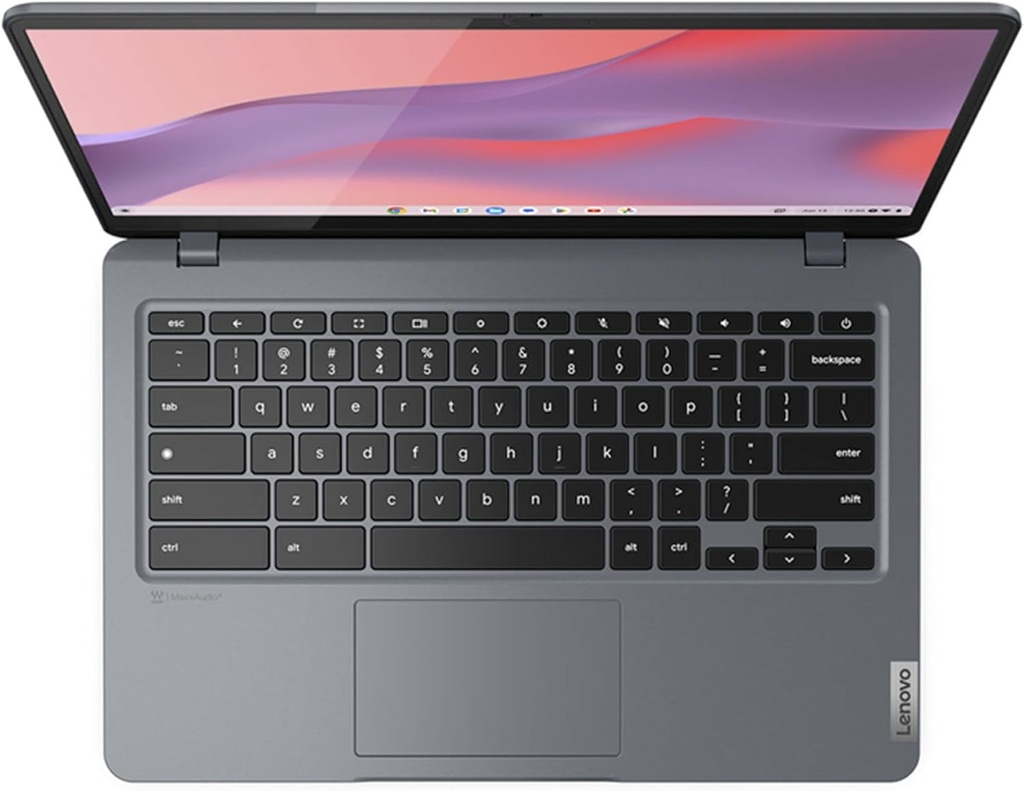 LAPTOP LENOVO SLIM CORE I3 N305 128GB SSD 8GB DDR5 14" FHD TOUCHSCREEN TEC/ING CHROMEBOOK GRIS 83BN002HPD 11M DE GARANTIA