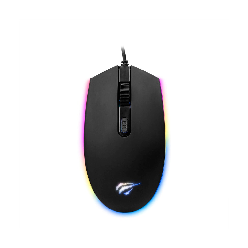 MOUSE HAVIT MS1003 NEGRO USB RGB 6M DE GARANTIA