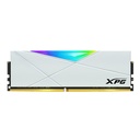 DESCONTINUADO RAM ADATA D50 DDR4 8GB 3000 BLANCO RGB AX4U30008G16A-SW50 11M DE GARANTIA