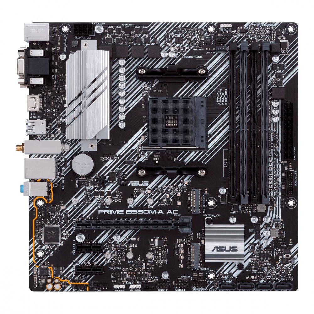 MB ASUS PRIME B550M-A AC AM4 DDR4 MICRO ATX HDMI DP 1 AÑO DE GARANTIA