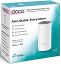 ROUTER TPLINK MESH DECO E4(1 PACK) 2.4GHZ-5GHZ AC1200 1AÑO DE GARANTIA