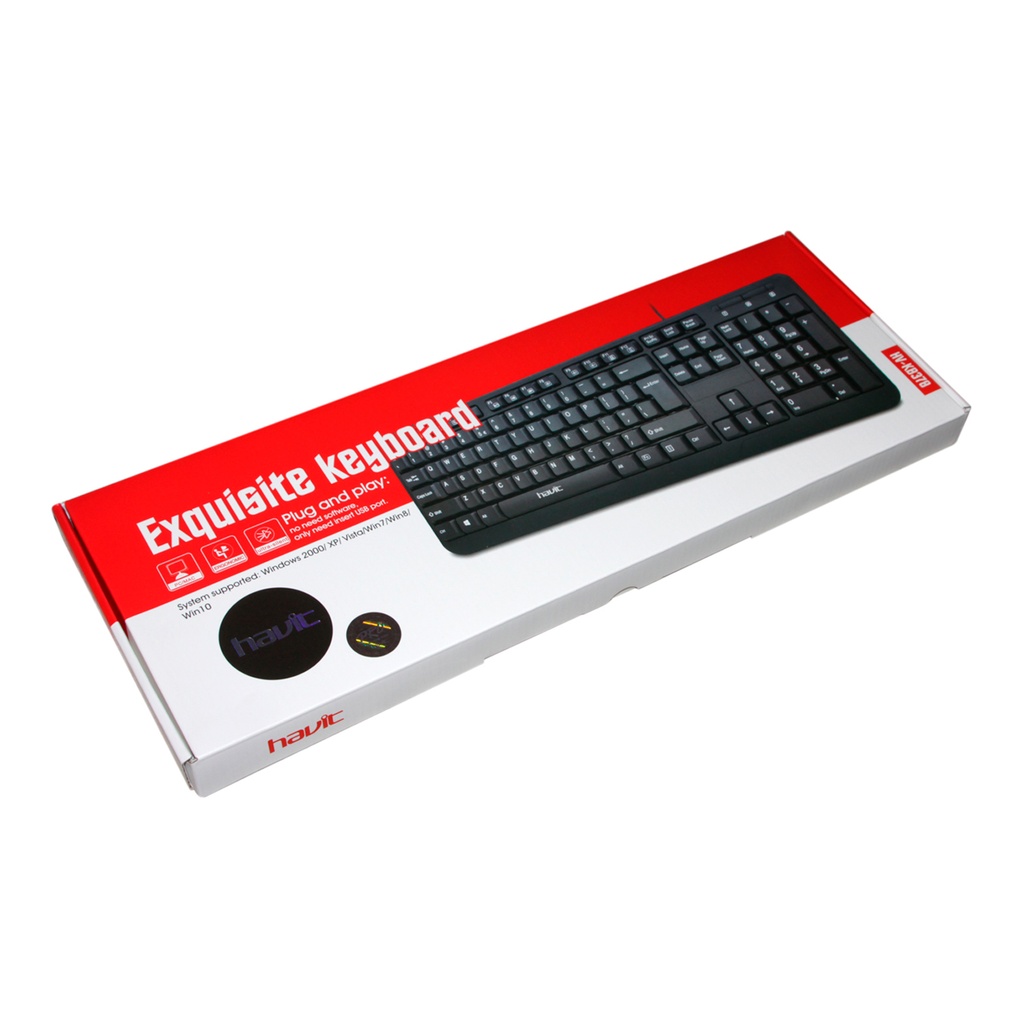 TECLADO HAVIT HV-KB378 USB NEGRO ESPAÑOL 6M DE GARANTIA