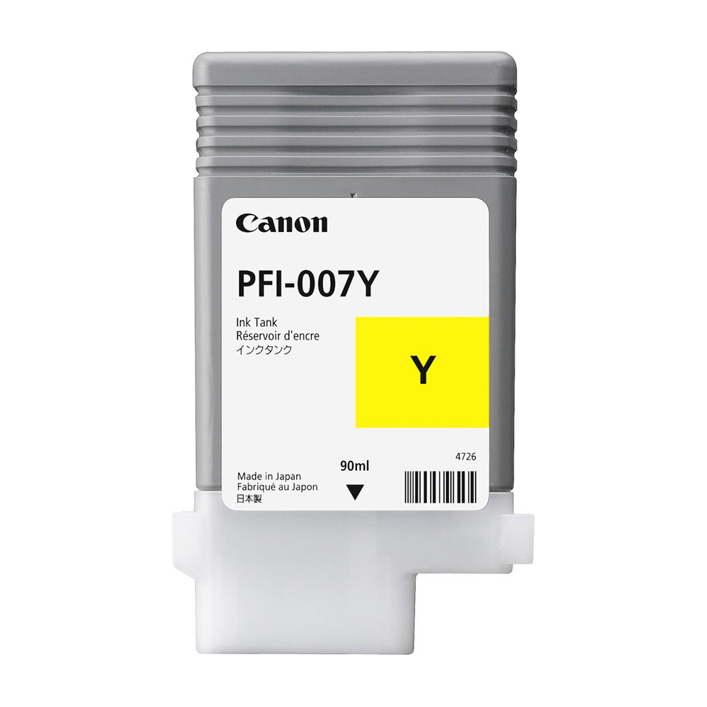 TINTA CANON PFI-007Y AMARILLO 90ML PLOTTER IPF670E  2146C001AA SIN GARANTIA