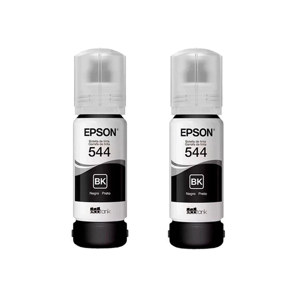 KIT TINTA EPSON T544 NEGRO 65ML /L1110/LL1210/L3110/L3150/L3160 T544120-2P SIN GARANTIA