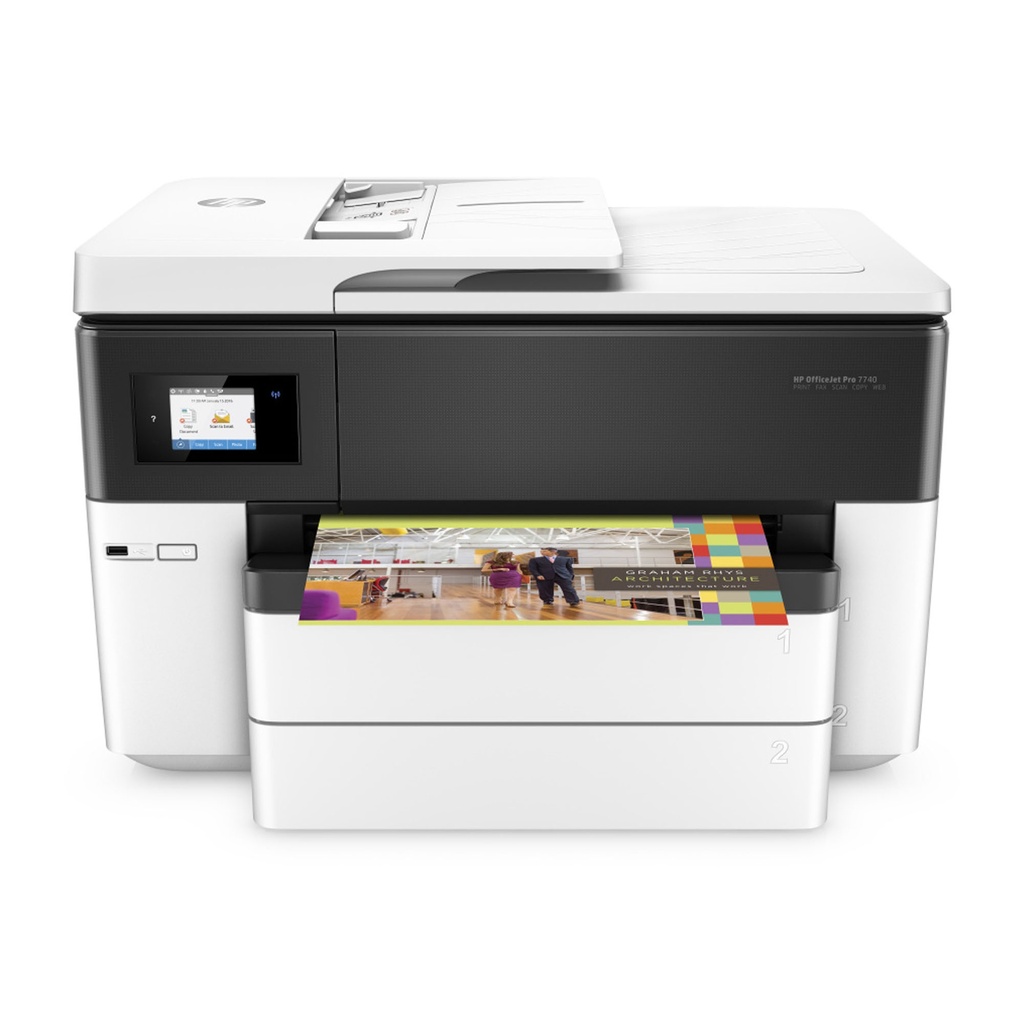 MULTIFUNCIONAL HP FORMATO ANCHO OFFICEJET 7740 A COLOR USB WIFI ETHERNET FAX 22PPM  G5J38A GARANTIA CON EL FABRICANTE