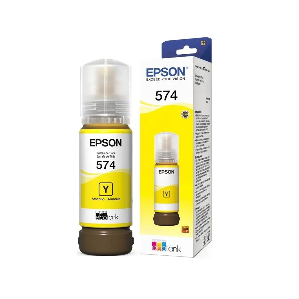 TINTA EPSON T574 AMARILLO 70ML MULTIFUNCIONAL ECOTANK FOTOGRAFICO L8050 T574420-AL SIN GARANTIA