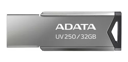 MEMORIA USB ADATA UV250 32GB 2.0 PLATA  AUV250-32G-RBK 11M DE GARANTIA