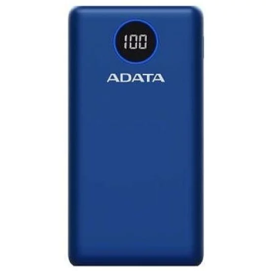 POWER BANK ADATA P20000QCD AZUL CARGA RAPIDA USB-C AP20000QCD-DGT-CDB 6M DE GARANTIA