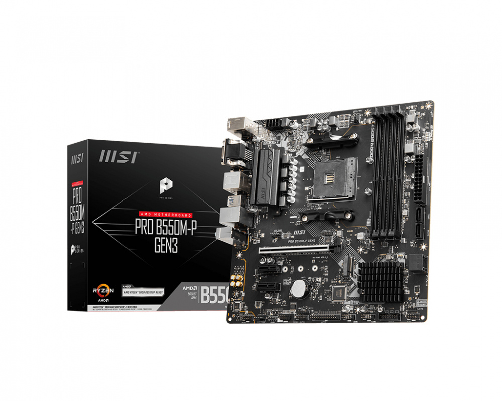 MB MSI PRO B550M-P GEN3 RYZEN AM4 DDR4 128GB MATX PRO B550M-P GEN3 11M DE GARANTIA