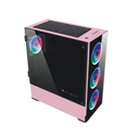 GABINETE BALAM RUSH GSX9000 THINOS ROSA RGB E-ATX 4VENTILADORES BR-932288 1AÑO DE GARANTIA