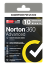 LICENCIA ANTIVIRUS NORTON 360 ADVANCED 10 DISPOSITIVOS 21443261 SIN GARANTIA