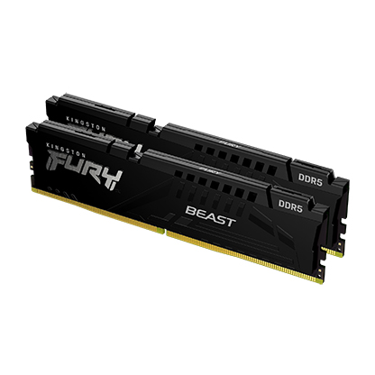 RAM KINGSTON FURY BEAST DDR5 64GB 5200 2X32GB NEGRO KF552C36BBEK2-64 1 AÑO DE GARANTIA