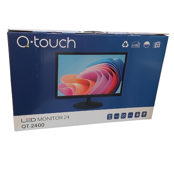 MONITOR QTOUCH 24" LED 60HZ HDMI VGA QT-2400 1 AÑO DE GARANTIA