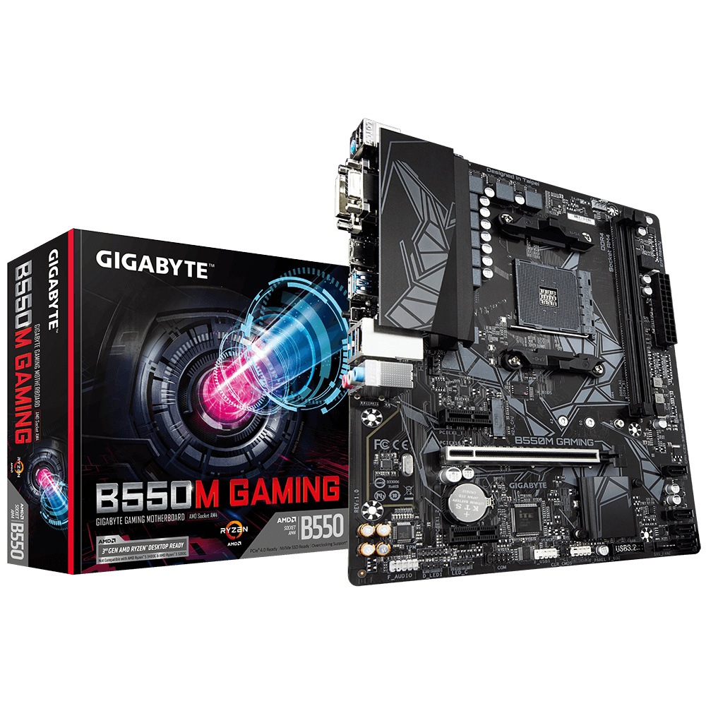 CAJA ABIERTA MB GIGABYTE B550M GAMING RYZEN AM4 DDR4 64GB MATX B550M GAMING 1 AÑO DE GARANTIA