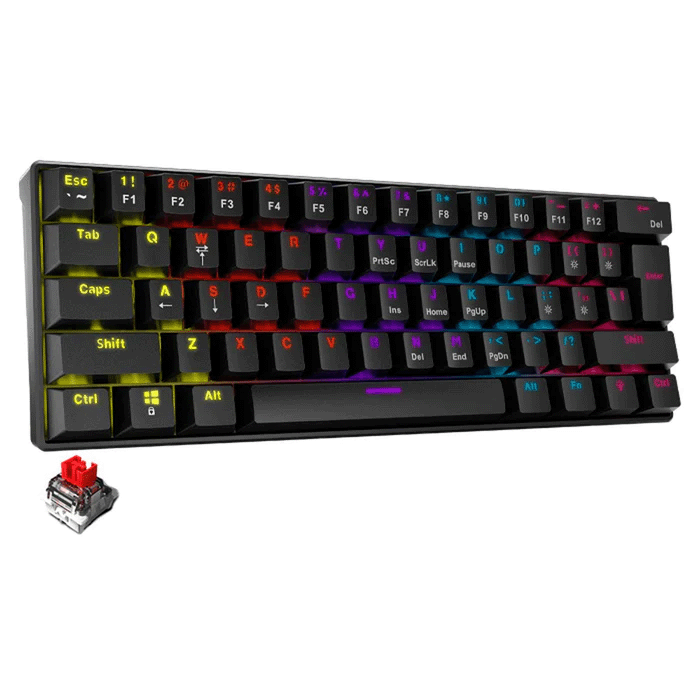 TECLADO ADATA XPG SUMMONER MINI NEGRO SWITCH OUTEMUS RED SUMMONERMINI61RD-BKCES 11M DE GARANTIA