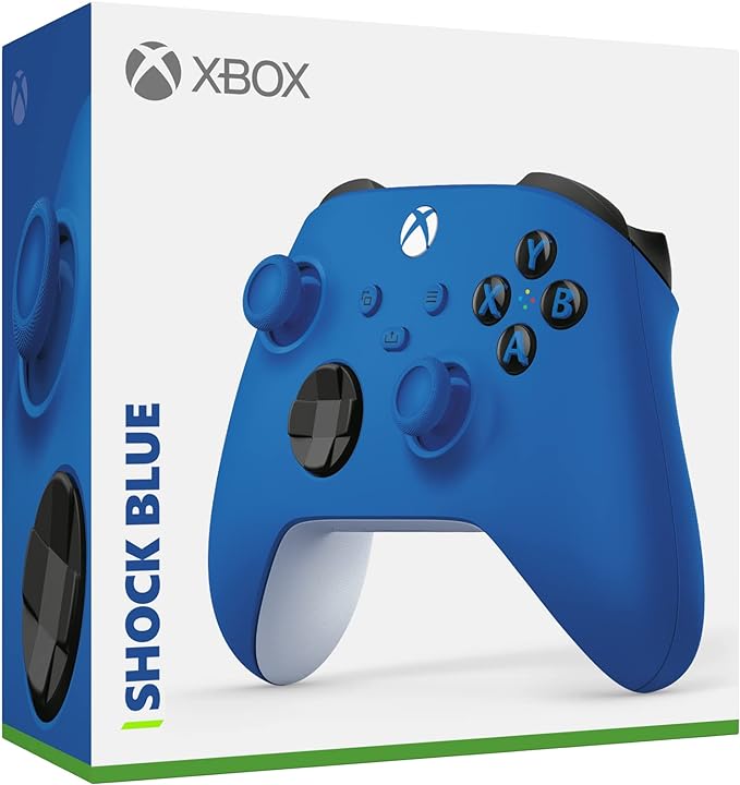 CONTROL XBOX SERIES INALAMBRICO SHOCK BLUE COM/XBOX SERIES X/S XBOX ONE Y PC BLUETOOTH QAU-00009 1AÑO DE GARANTIA