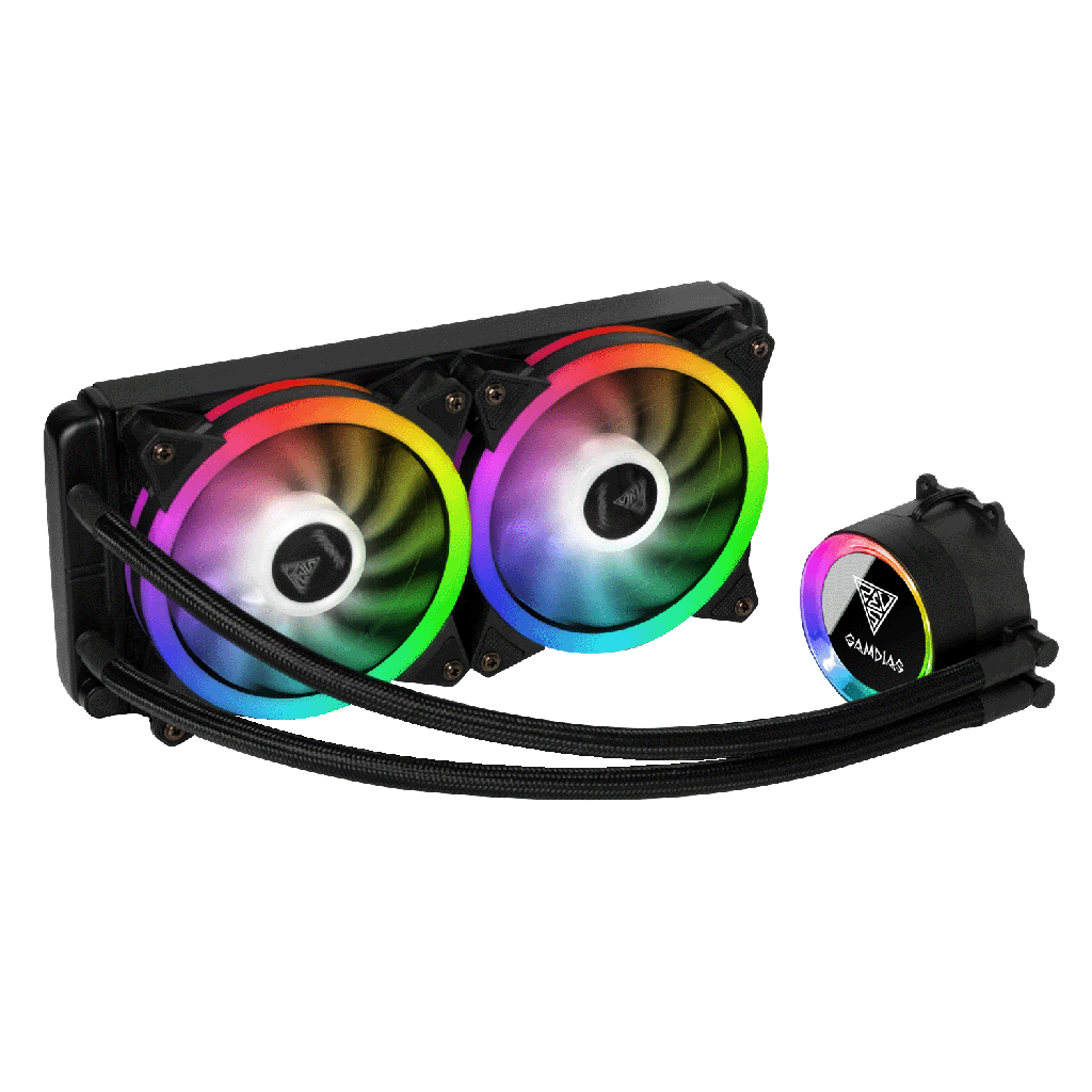 ENFRIAMIENTO GAMDIAS CHIONE M2 240R NEGRO RGB AM4 LGA1200 GD-CHIONE M2-240R 11M DE GARANTIA