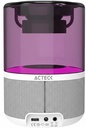 BOCINA ACTECK GLEE PURE AP30 BLANCO BLUETOOTH 5.2 3.5MM ISB-C ILUMINACION LED ADVANCED SERIES AC-936439 03M DE GARANTIA