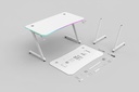 ESCRITORIO GAMER BALAM RUSH ERGONÓMICO OLYMPUS SPOT GLOW PRO MRX8000 BLANCO ESTRUCTURA Z 120X60CM SOPORTA HASTA 100 KG BR-941389 06M DE GARANTIA