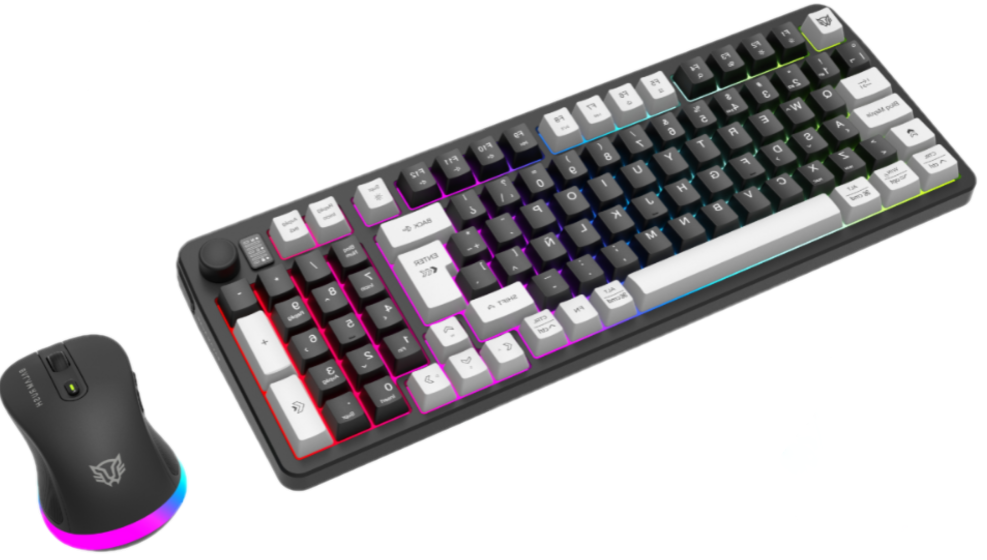 KIT 2 EN 1 USB BALAM RUSH SQUAD CONQUEST KG515 NEGRO TECLADO 85% + MOUSE 7200DPI RGB BR-940443 3M DE GARANTIA
