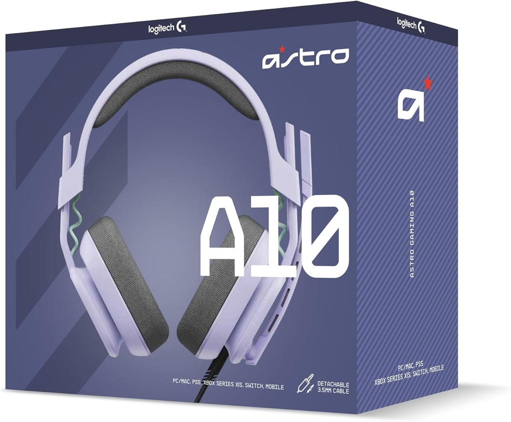 DIADEMA LOGITECH A10 ASTRO GAMING INALAMBRICA LILA 939-002077 11M DE GARANTIA