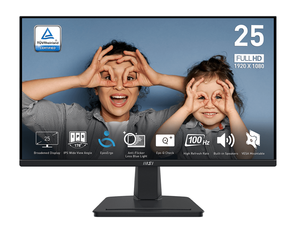 MONITOR MSI 24.5" PRO MP251 100HZ 1MS FHD HDMI VGA PRO MP251V 11M DE GARANTIA