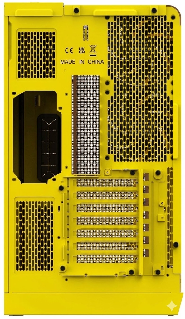 GABINETE THERMALTAKE VIEW 390 AIR BUTTER CARAMEL M-ATX CRISTAL AMARILLO CA-11F-00MMWN-00 12M DE GARANTIA
