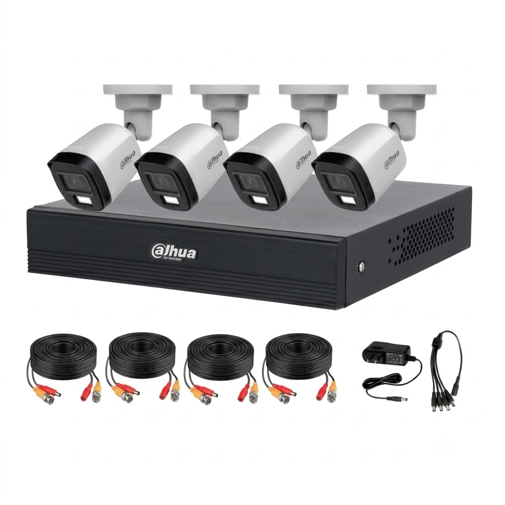 KIT DVR DAHUA 4CH 4 CAMARAS 2MP 1080P KITXVR1B04-I/T/4-B1A21N 12M DE GARANTIA