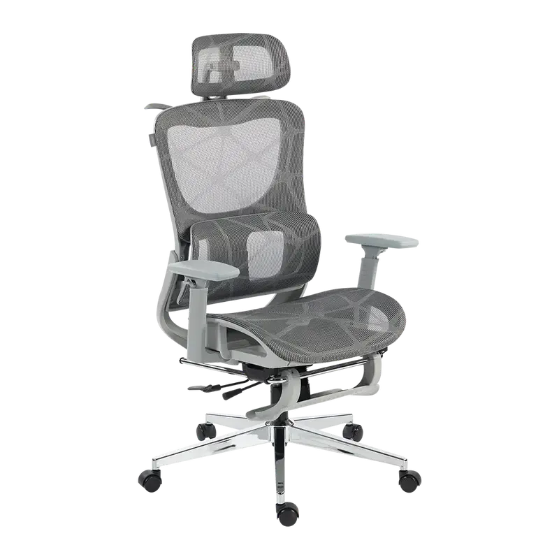 SILLA ACTECK FLUX ULTRA EC696HR MALLA ERGONOMICA GRIS 120 KG AC-943284 6M DE GARANTIA