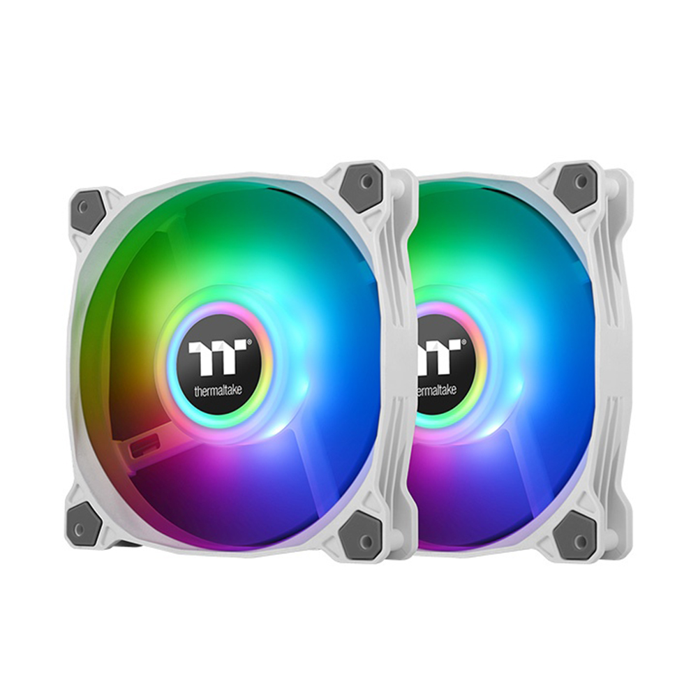 VENTILADOR THERMALTAKE PURE 12 ARGB BLANCO 120MM 2 PACK CL-F097-PL12SW-B 11 MESES DE GARANTIA