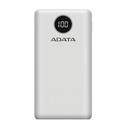 POWER BANK ADATA P20000QCD BLANCO CARGA RAPIDA USB-C AP20000QCD-DGT-CWH 6M DE GARANTIA