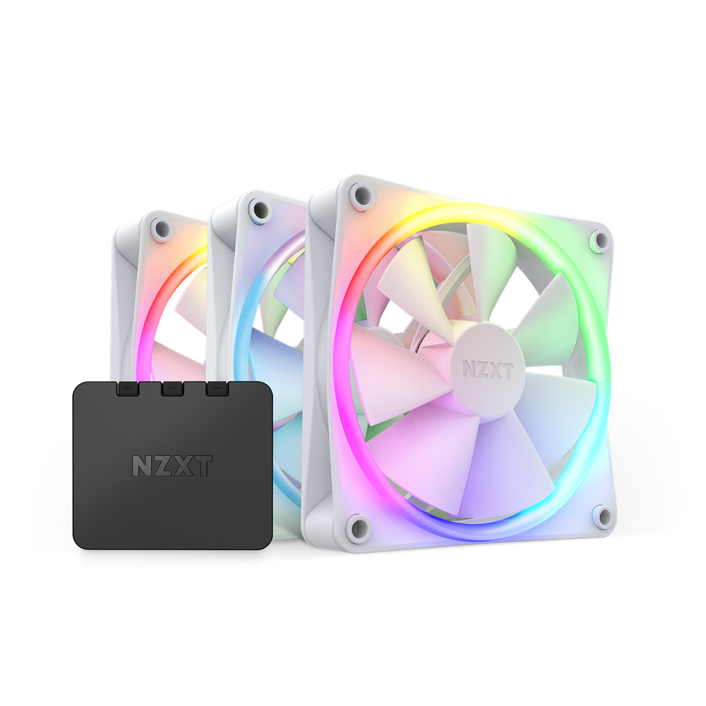 VENTILADOR NZXT F120 BLANCO 3X120MM + CONTROL RGB12V RF-R12TF-B1 11M DE GARANTIA