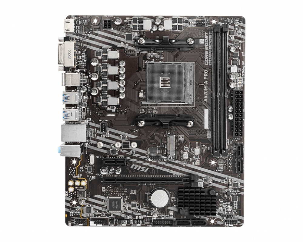 MOTHER AMD A520M-A MSI PRO AM4 2xDDR4 64GB M-ATX A520M-A PRO 12M DE GARANTIA