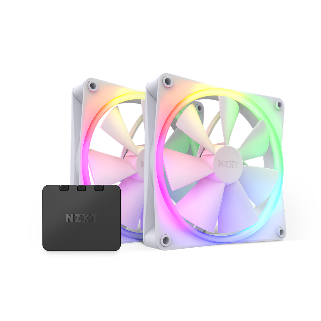 VENTILADOR NZXT F140 BLANCO 2X140MM RGB/ CONTROL RGB12V RF-R14DF-W1 11M DE GARANTIA