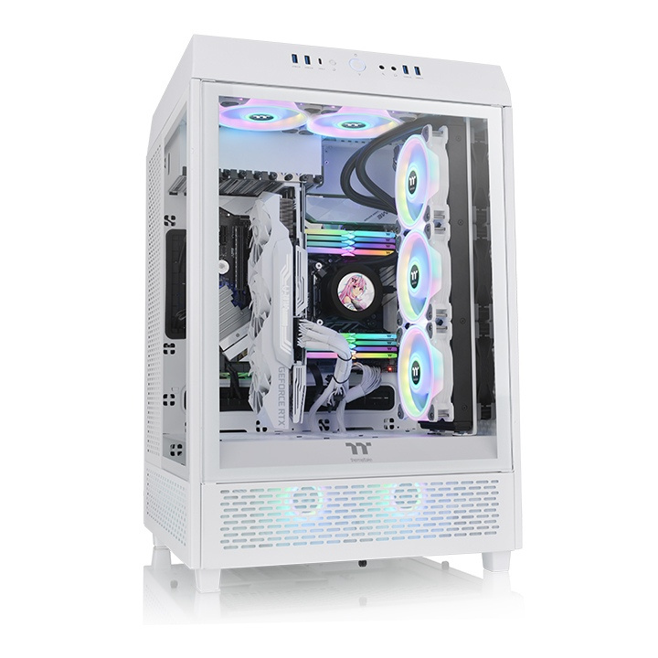 archivar 101224GABINETE THERMALTAKE TOWER 500 SNOW ATX CRISTAL MIDITOWER BLANCO CA-1X1-00M6WN-00 SIN GARANTIA