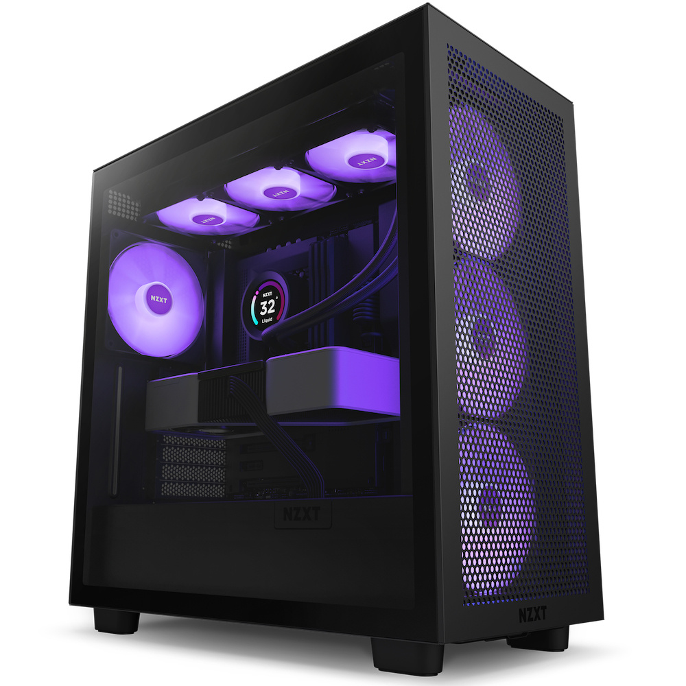 GABINETE NZXT H7 FLOW RGB NEGRO ATX S/FUENTE CRISTAL USB 3.2 TIPO-C CM-H71FB-R1 1AÑO DE GARANTIA