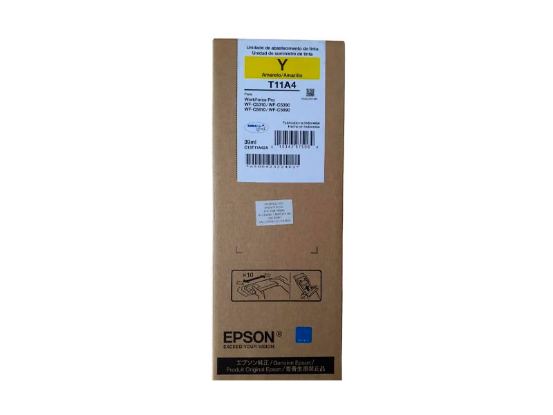 BOLSA DE TINTA EPSON AMARILLA PARA WF 5310, C5390,C5810, C5890 T11A420-AL 39ML SIN GARANTIA
