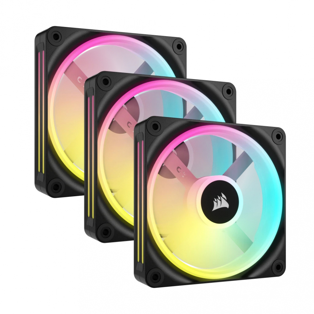 VENTILADOR CORSAIR ICUE LINK QX120 KIT 3X1 RGB 120MM NEGRO CO-9051002-WW 3M DE GARANTIA