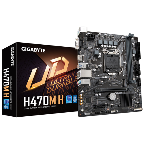 MB GIGABYTE H470M H INTEL DDR4 64GB M-ATX H470M H 11M DE GARANTIA