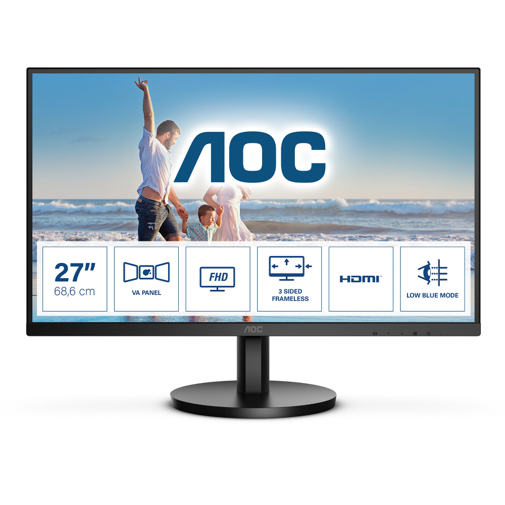 MONITOR AOC 27B3HM 27" 75HZ 4MS FULL HD VGA HDMI GARANTIA DIRECTO CON FABRICANTE