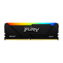 RAM KINGSTON FURY BEAST DDR4 8GB 3600 NEGRO RGB KF436C17BB2A/8 1AÑO DE GARANTIA