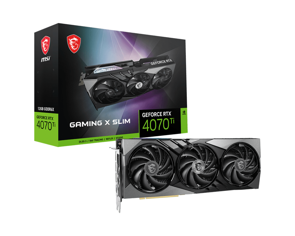 archivar 101224TVIDEO MSI RTX4070 TI GAMING X SLIM 12GB GDDR6X HDMI DP RTX4070 TI GAMING X SLIM 12GB 11M DE GARANTIA
