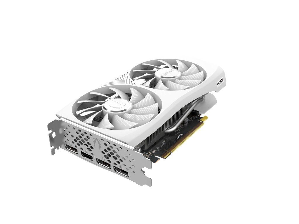TVIDEO ZOTAC RTX4060 TWIN EDGE WHITE 8GB OC HDMI DP ZT-D40600Q-10M 11M DE GARANTIA