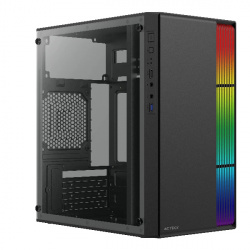 GABINETE ACTECK FUSION II GI440 RGB NEGRO M-ATX 500W ACRILICO AC-935753 03M DE GARANTIA(FUENTE)