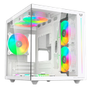 archivar 101224GABINETE BALAM RUSH TANK PRO EVO GM955 BLANCO M-ATX RGB VENTS 3VENT CRISTAL S/FUENTE BR-937337 11M DE GARANTIA