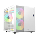 GABINETE BALAM RUSH TANK MINI GI930 BLANCO M-ATX RGB VENTS 3VENT CRISTAL S/FUENTE BR-936040 11M DE GARANTIA