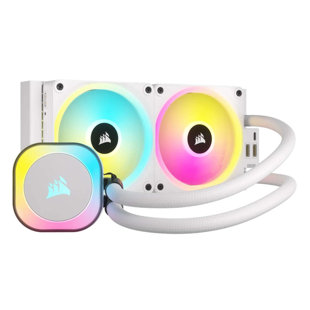ENFRIAMIENTO CORSAIR ICUE LINK H100i 240MM RGB AIO BLANCO CW-9061005-WW 12M DE GARANTIA