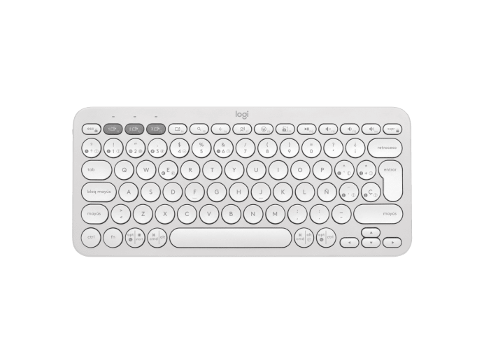 TECLADO LOGITECH PEBBLE KEYS 2 K380S BLANCO BLUETOOTH ESP 920-011784 11M DE GARANTIA