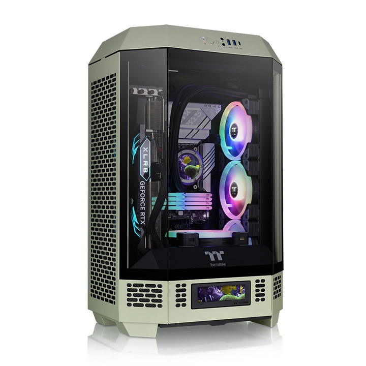 archivar 101224GABINETE THERMALTAKE THE TOWER 300 M-ATX CRISTAL MICROTOWER VERDE MATCHA CA-1Y4-00SEWN-00 11M DE GARANTIA